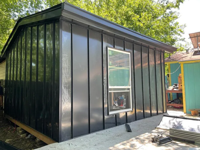 Black standing seam metal wall panels for Metal Roof Installation in Findlay